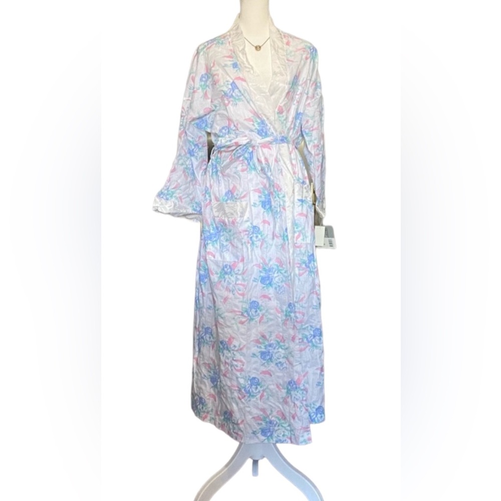 Vintage Appel NWT belted Floral robe / Vintage loungewear size medium